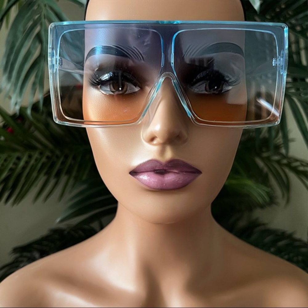 Oversized Sunglasses-Sky